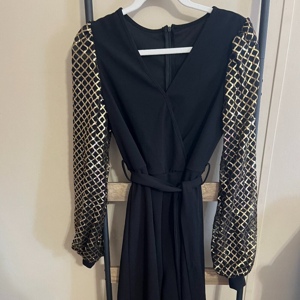 Black and Gold Jumpsuit